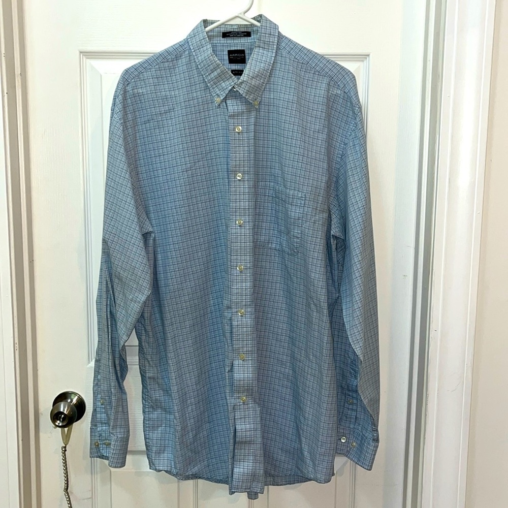 Blue button down dress shirt